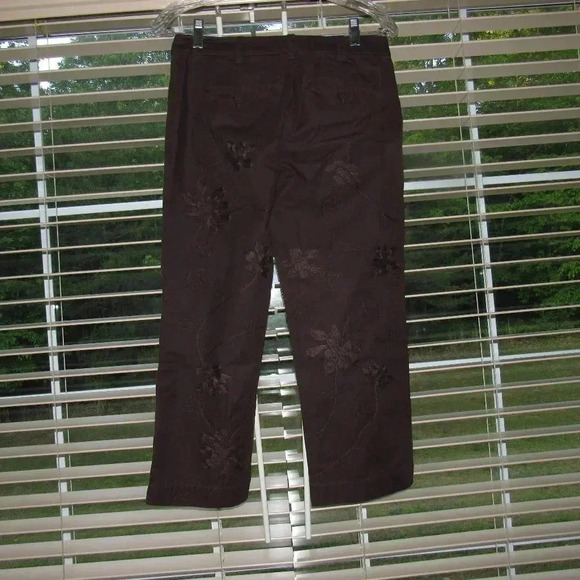 TALBOTS Signature Slim Brown Ankle Pants Size 2P - Picture 3 of 5